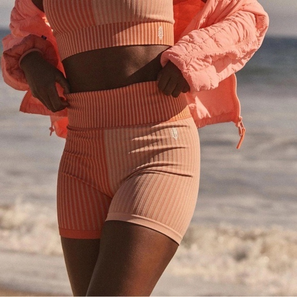 Free people movement stripe mixing shorts